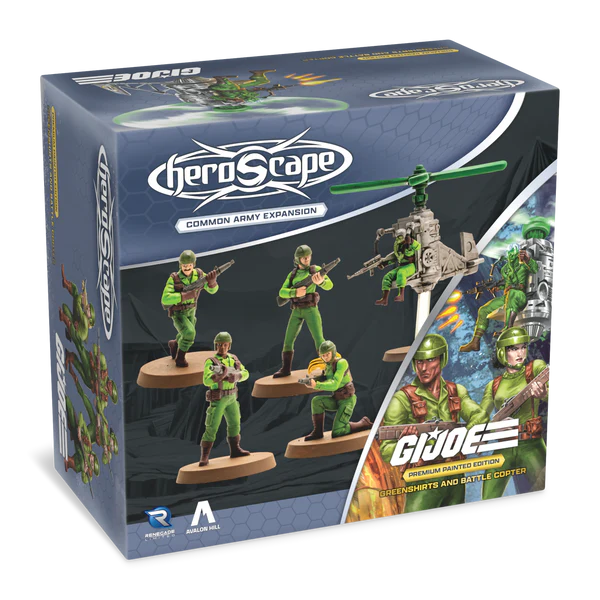 Heroscape: GI Joe - Greenshirts and Battle Copter Pre-Painted