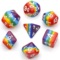 Foam Brain Dice: Opaque Rainbow Layered