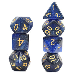 Foam Brain Dice: Black & Blue Galaxy