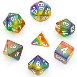 Foam Brain Dice: Translucent Rainbow