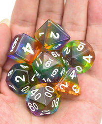 Foam Brain Dice: Translucent Rainbow