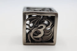 Foam Brain Dice-Dragon Essence: Silver [Hollow Metal]