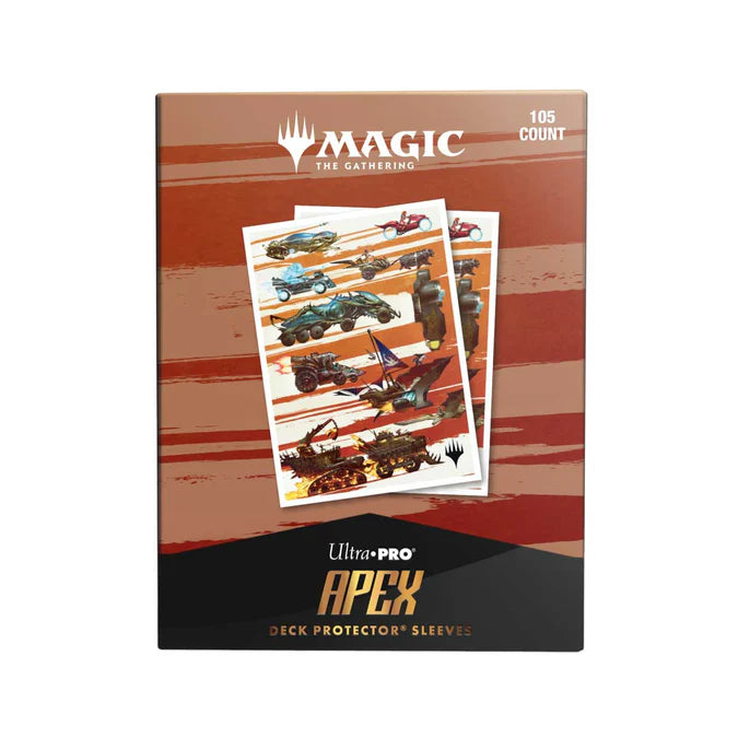 Aetherdrift Finish Line Bundle Key Art 105ct APEX™ Deck Protector Sleeves for Magic: The Gathering