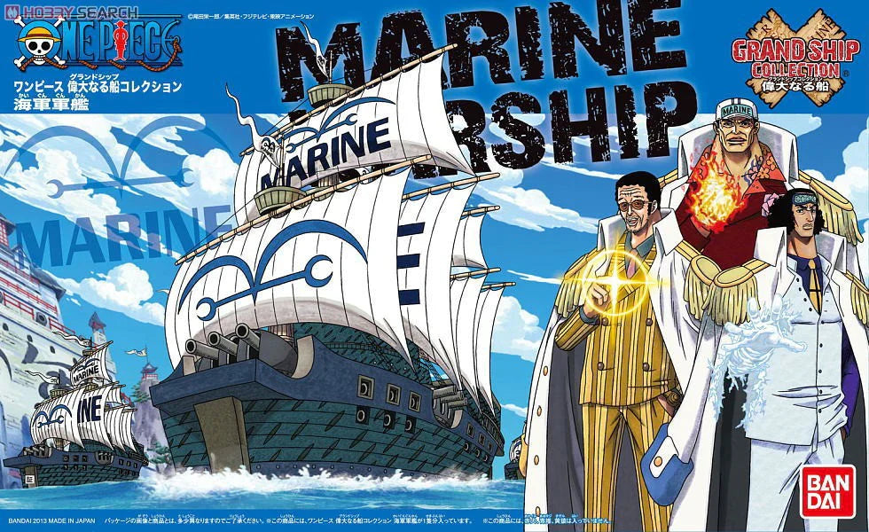 Bandai Hobby: One Piece Grand Ship Collection Model Kit - Marine Warship Model Ship