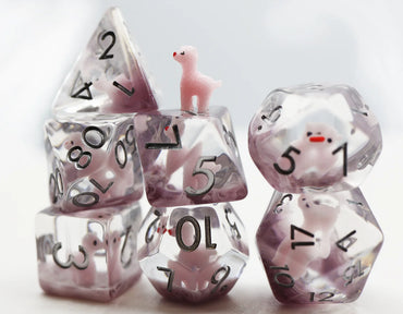 Foam Brain Dice: Pink Alpaca