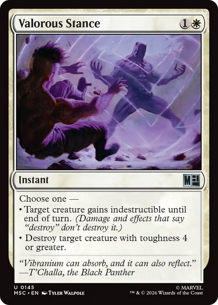 Valorous Stance (Surge Foil) [Marvel Super Heroes Commander]