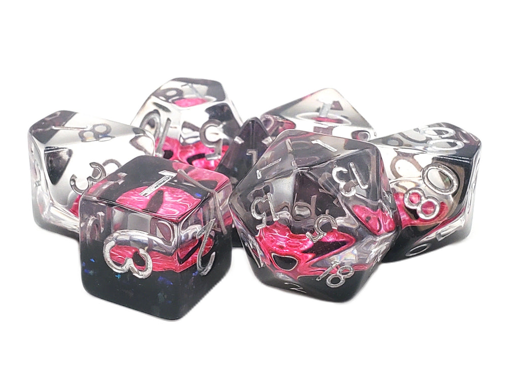 Old School Dice: Infused - Dragon Eye (Pink)