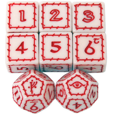 The One Ring: Dice Set [White & Red]