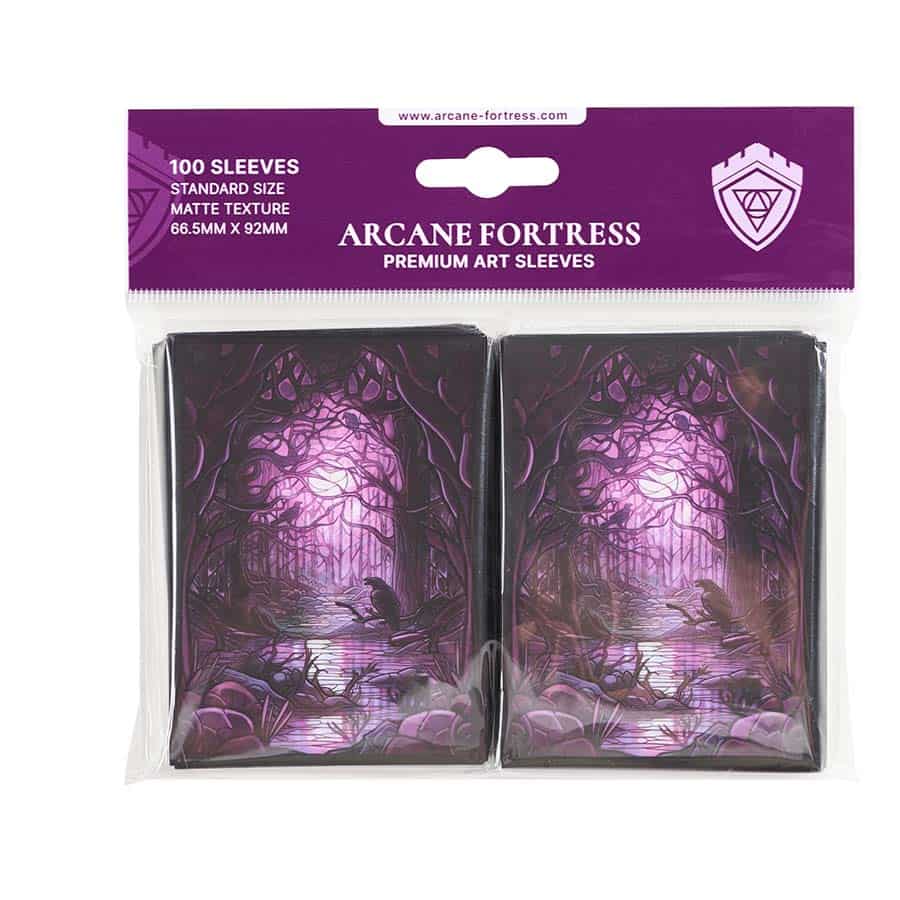 Arcane Fortress: Premium Art Sleeves - Stained Glass Decaying Swamp (100ct)