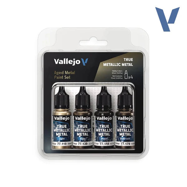 Vallejo True Metallic Metal: Aged Metal (4 Color Set)