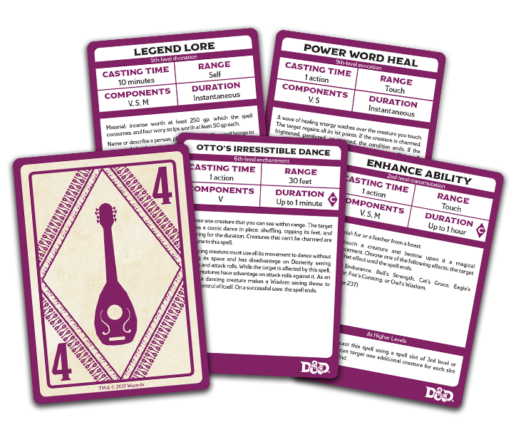 Dungeons & Dragons: Spellbook Cards (Bard)