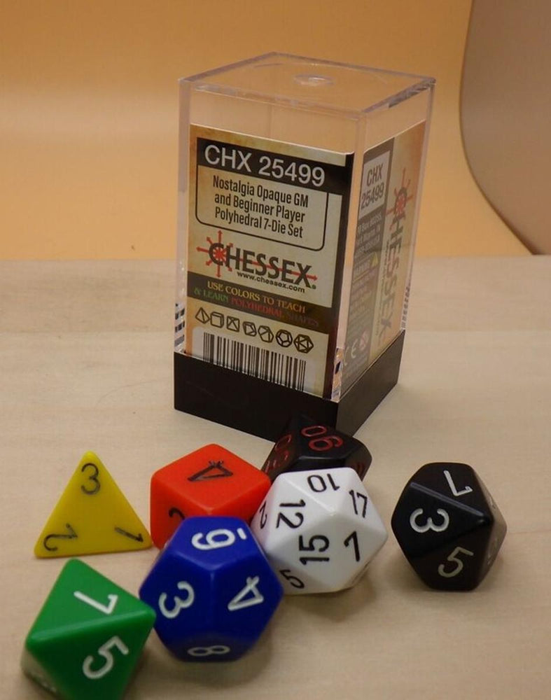 Chessex: Opaque Nostalgia Polyhedral 7-Die Set