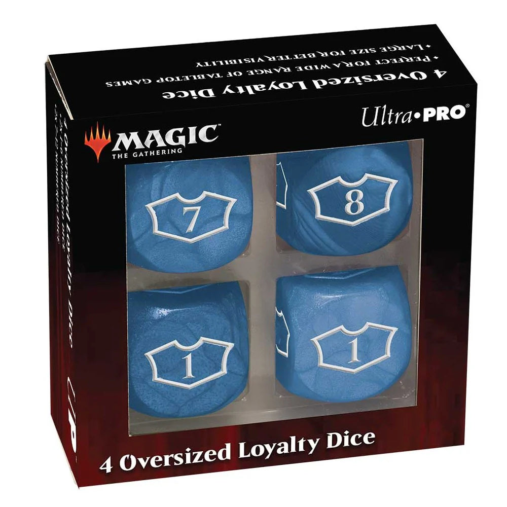 Ultra PRO: 4 Oversized Loyalty Dice (Blue)