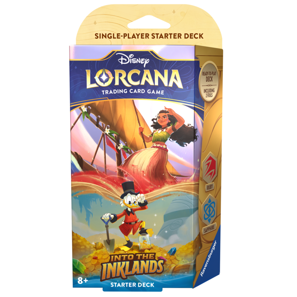 Disney Lorcana: Into the Inklands-- Starter Deck (Ruby/Sapphire)