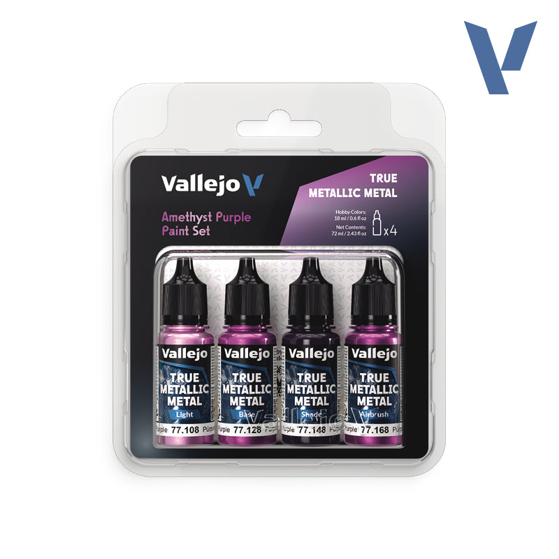 Vallejo True Metallic Metal: Amethyst Purple (4 Color Set)