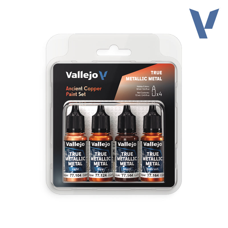 Vallejo True Metallic Metal: Ancient Copper (4 Color Set)