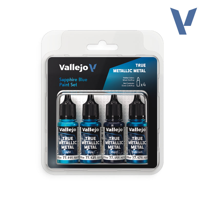 Vallejo True Metallic Metal: Sapphire Blue (4 Color Set)