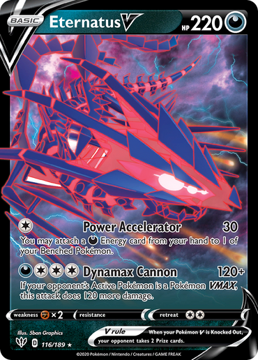 Eternatus V (116/189) (Jumbo Card) [Sword & Shield: Darkness Ablaze]