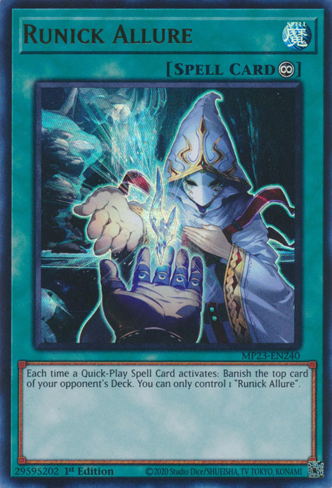 yugioh cards that will never be unbanned Runick Allure [MP23-EN240] Ultra Rare