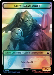 Alien // Alien Salamander Double-Sided Token (Surge Foil) [Doctor Who Tokens]