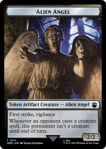 Alien Angel // Cyberman Double-Sided Token [Doctor Who Tokens]