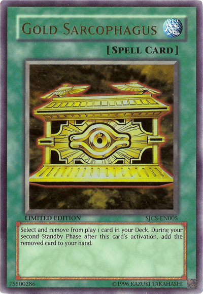 yugioh gold ultra rare cards Gold Sarcophagus [SJCS-EN005] Super Rare
